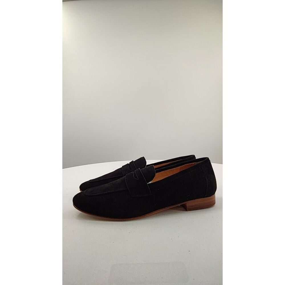 Quince Black Suede Loafers